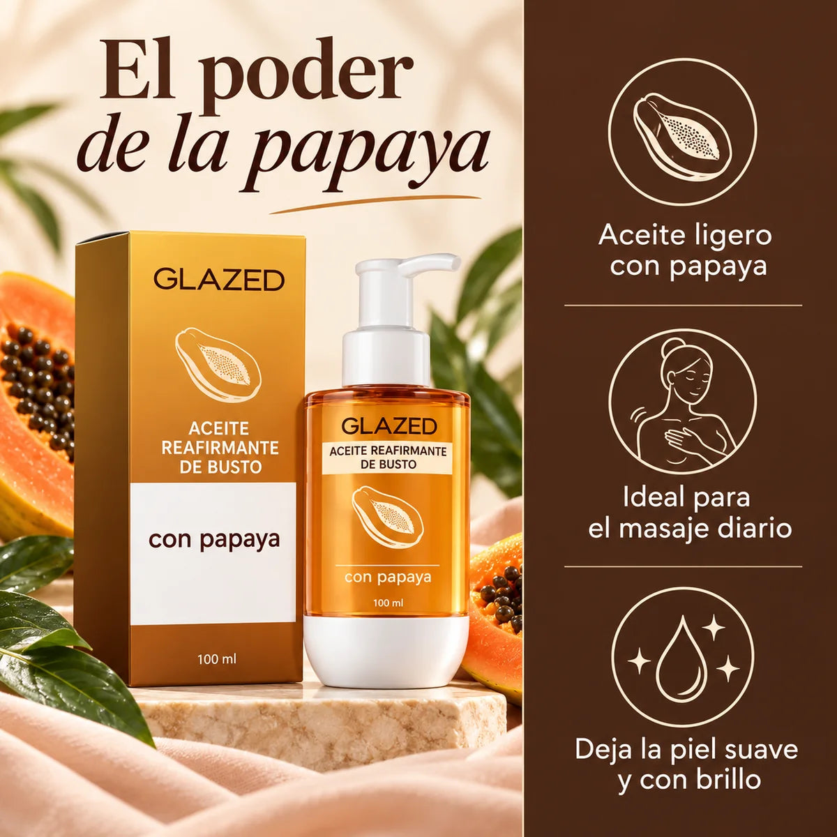 Aceite Reafirmante de Busto · GLAZED
