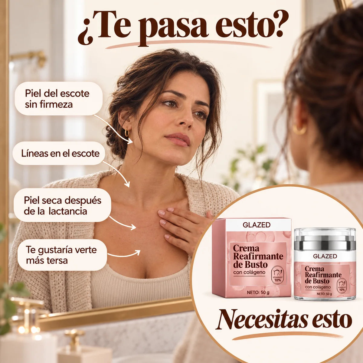 Crema Reafirmante de Busto · GLAZED