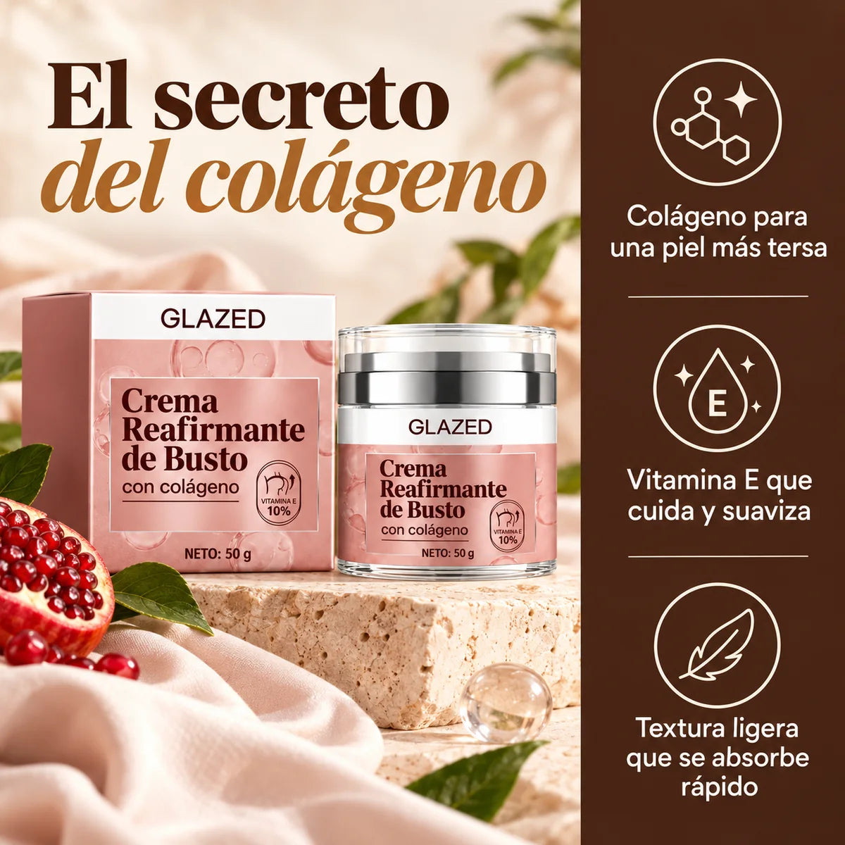 Crema Reafirmante de Busto · GLAZED