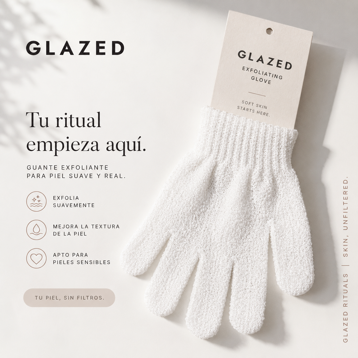 Guante Exfoliante Suave · Glazed